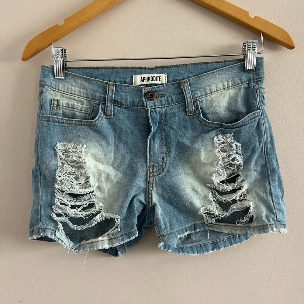 Aphrodite | Distressed Jean Shorts (Size M)